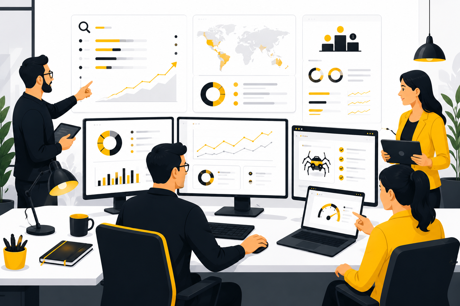 DigiBanana Analysts monitoring SEO Dashboard